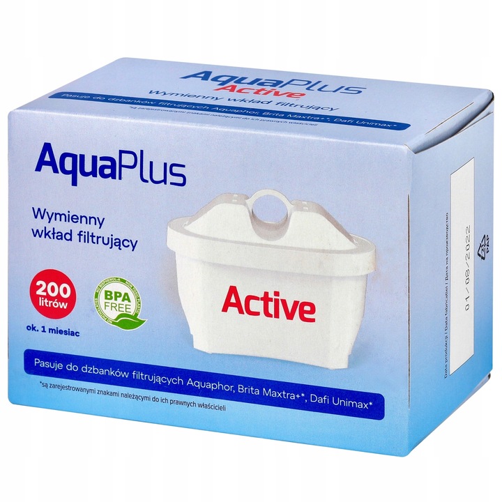 Filtr Aquaplus Active wkład do dzbanka filtrującego wodę 10 szt.