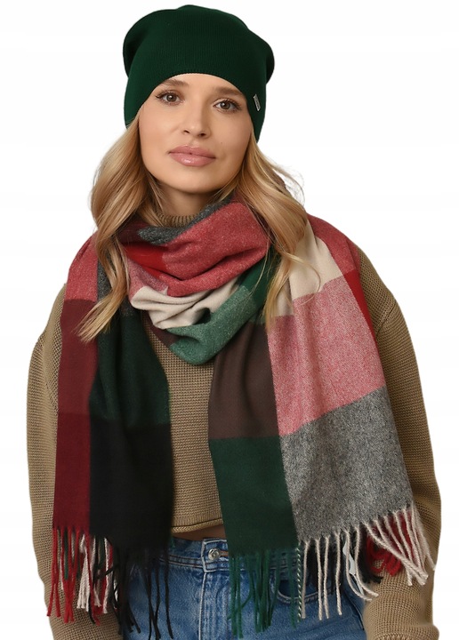 Damska CZAPKA jesienna modny styl podpinana POLSKI PRODUCENT zimowa UNI V3