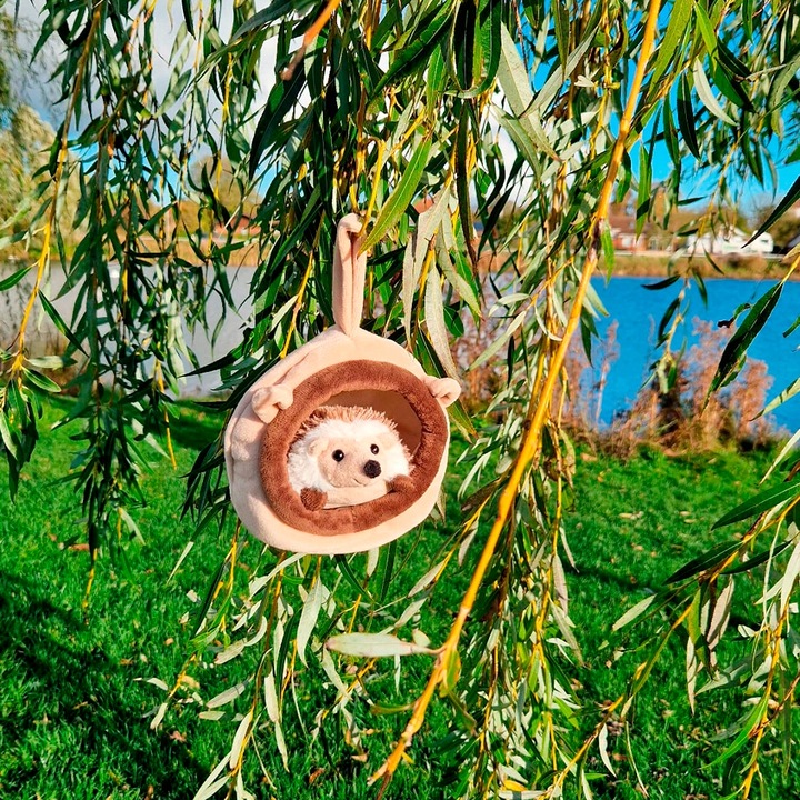 ZESTAW DOMEK Z JEŻYKIEM PLUSZOWY JEŻ w domku MASKOTKA pluszak jeżyk