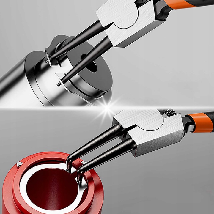 Szczypce do Pierścieni Segera Zacisków Zestaw 4el Szczypiec Zagięte Proste