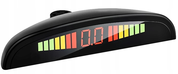 Zestaw Czujników Parkowania Cofania LED 8 Sensorów Srebrne Wyświetlacz LCD