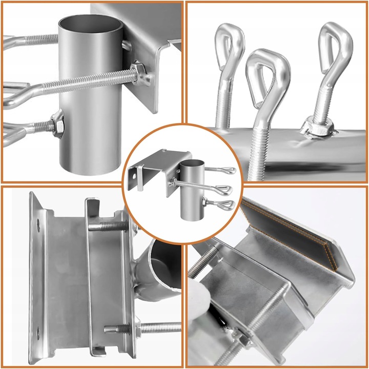 Uchwyt na FLAGĘ Parasol na balkon BEZ WIERCENIA do Poręczy Do Barierki