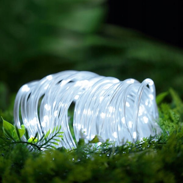 PIĘKNY JASNY WĄŻ ŚWIETLNY Z BROKATEM LED LAMPKI OZDOBNE CHOINKOWE 10M ZEW.