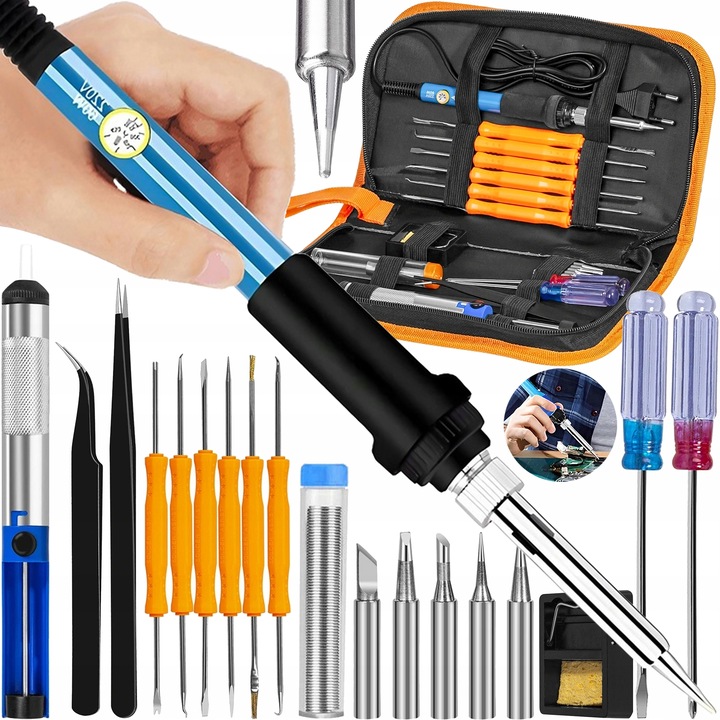 ZESTAW LUTOWNICZY LUTOWNICA PRECYZYJNA KOLBOWA Z REGULACJĄ TEMPERATURY 60W