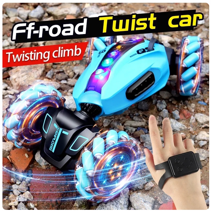 SAMOCHÓD ZDALNIE STEROWANY RĘKĄ PILOT RC DRIFT 4X4 360° LED DŹWIĘK SPRAY