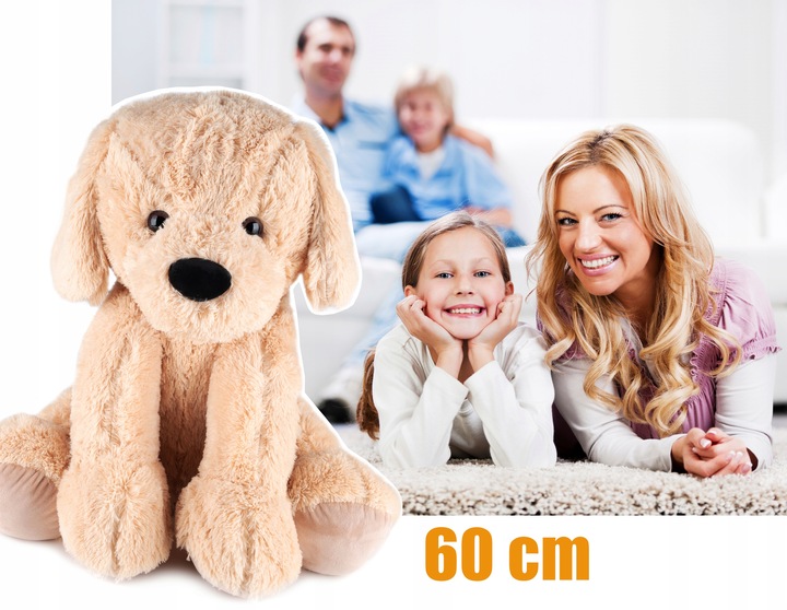 Piesek Pluszowy Pluszak Pies Przytulanka Duży 60cm Zabawka Dla Dzieci