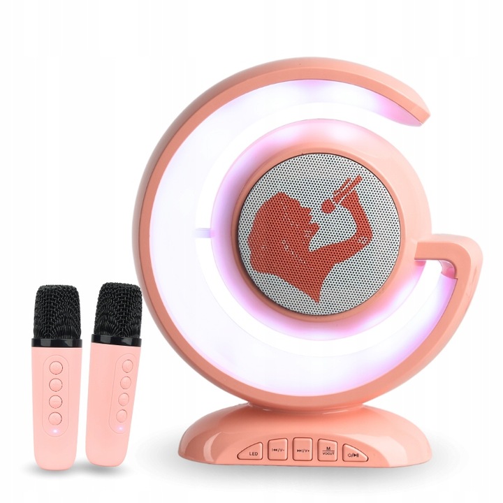 BEZPRZEWODOWY ZESTAW DO KARAOKE DLA DZIECI BLUETOOTH GŁOŚNIK + 2 MIKROFONY