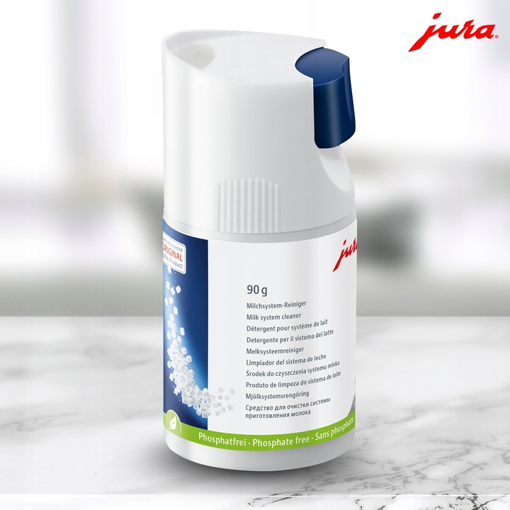 TABLETKI PREPARAT ŚRODEK DO CZYSZCZENIA SYSTEMU MLECZNEGO JURA 90G DOZOWNIK