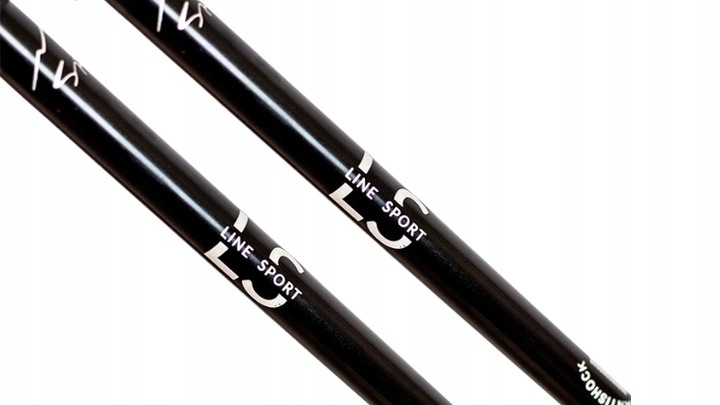 KIJE TREKKINGOWE DO NORDIC WALKING LINE SPORT REGULOWANE LEKKIE CZARNE