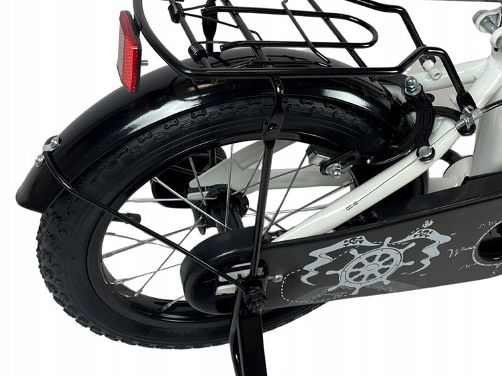 ROWER ROWEREK DZIECIĘCY Z KÓŁKAMI + PROWADNIK KOSZYCZEK BMX 14 CALI PIRATE