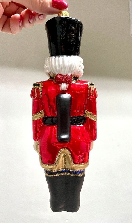 BOMBKA SZKLANA DZIADEK DO ORZECHÓW 16 cm