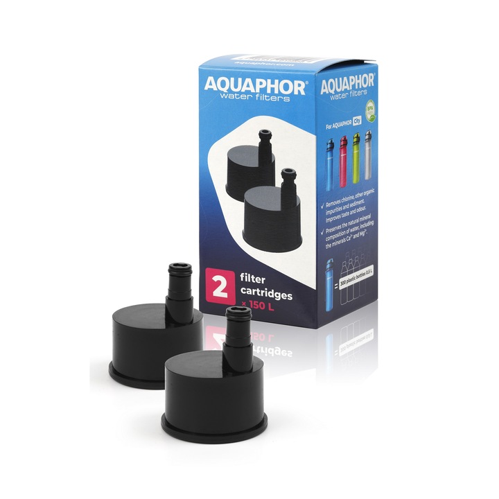 Butelka Filtrująca Bidon do wody AQUAPHOR CITY 500ml Granatowy 3 wkłady