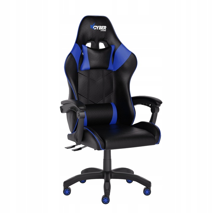FOTEL GAMINGOWY CYBER CHAIRS X-LOGIC BLUE - BIUROWY
