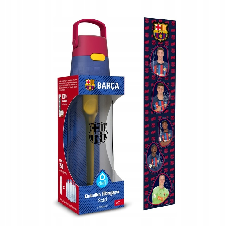 Butelka filtująca SOLID Dafi 0,7l FC Barcelona z 1 filtrem oryginalna solid