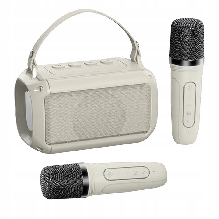 MINI BEZPRZEWODOWY GŁOŚNIK BLUETOOTH + KARAOKE 2 MIKROFONY LED DLA DZIECKA