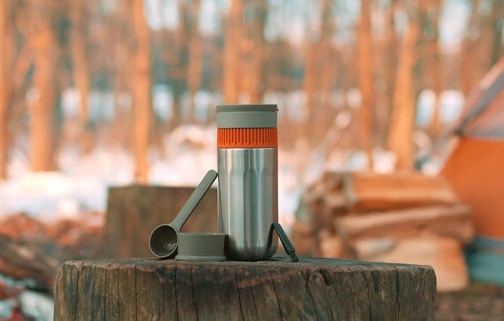 Przenośny Ekspres Do Kawy Z Kubkiem 2w1 Wacaco Pipamoka Stal Nierdzewna
