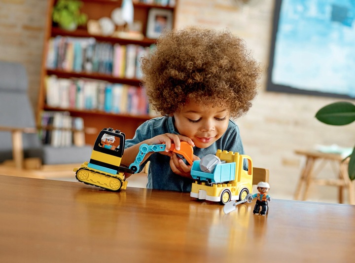 KLOCKI LEGO DUPLO CIEŻARÓWKA KOPARKA BUDOWA PREZENT DLA 2,3,4 LATKA