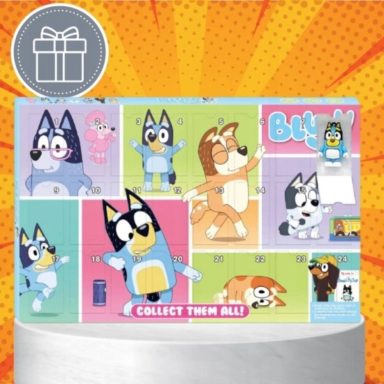 Kalendarz Adwentowy Bluey i Bingo 24sztuki Figurki