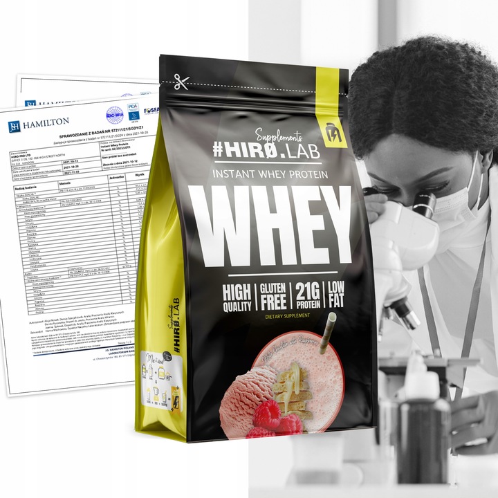 Białko koncentrat serwatkowe WPC 750 g Instant Whey Czekolada Malina hiro