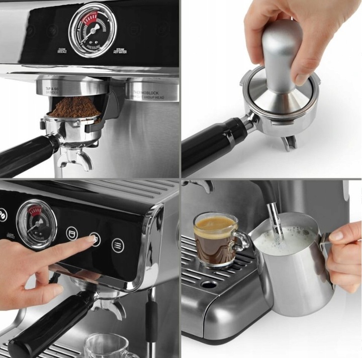 CIŚNIENIOWY EKSPRES DO KAWY Z MŁYNKIEM I SPIENIACZEM BEEM Grind Profession
