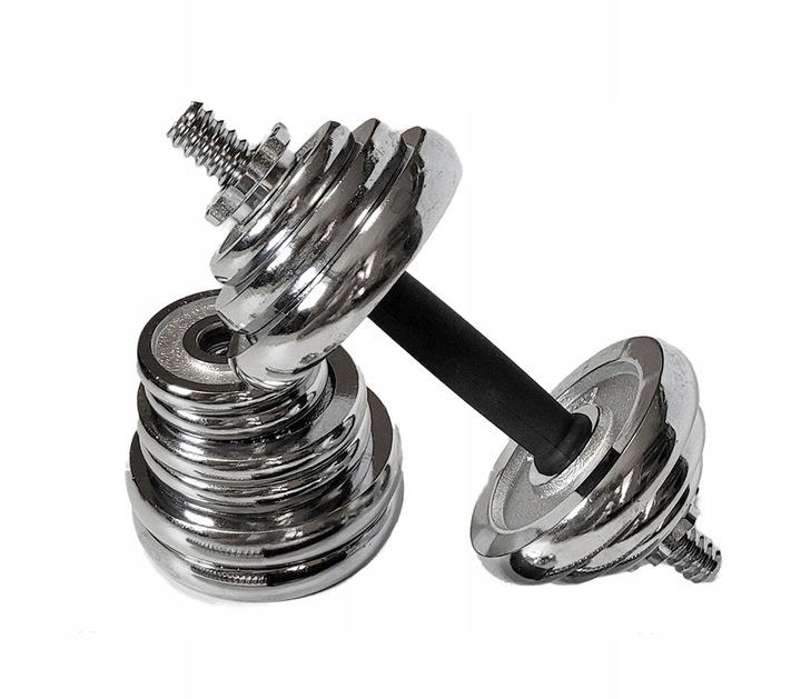 Hantle żeliwne 2x10kg WALIZKA regulowane chromowane zestaw talerze gryfy