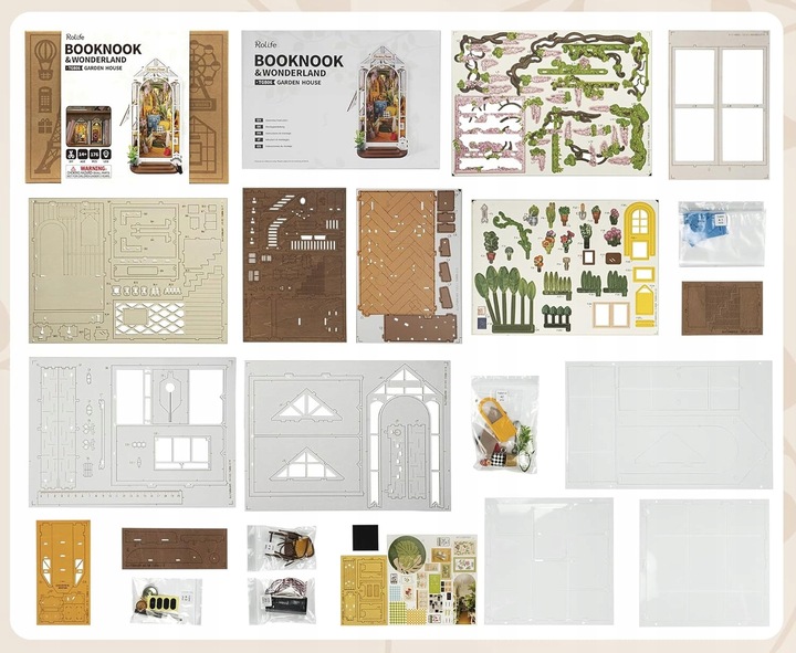 Domek dla Lalek Drewniany LED Piętrowy Retro Model do Złożenia DIY Meble