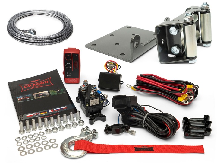 1,6T WYCIĄGARKA DRAGON 12V ELEKTRYCZNA WCIĄGARKA linowa pługa quada +pilot