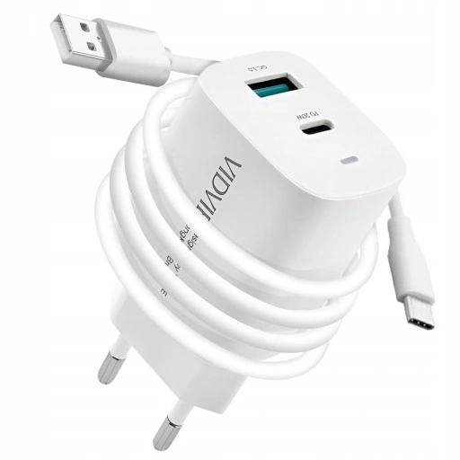 ZESTAW | SZYBKA ŁADOWARKA SIECIOWA USB TYPE-C + KABEL TYPE C | PD20W 3000mA