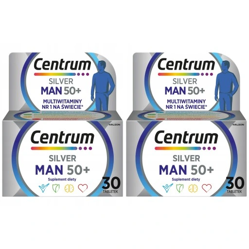 Multiwitamina dla mężczyzn Centrum Man 50+ Silver minerały 30 tabletek