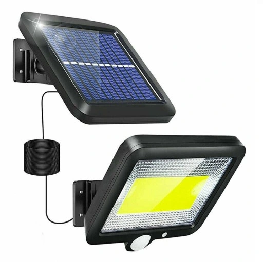 LAMPA SOLARNA COB 100 LED PANEL SOLARNY CZUJNIK RUCHU ZMIERZCHU PILOT