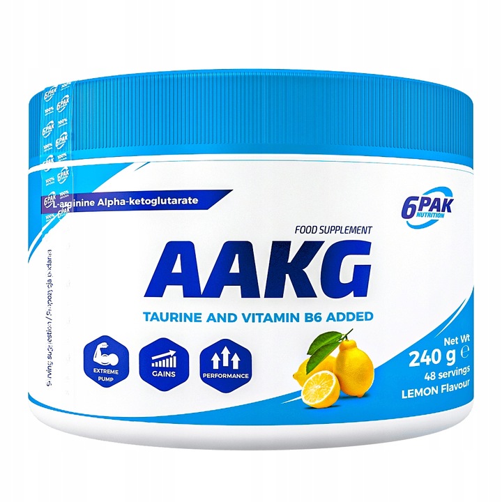 6PAK AAKG 240G LEMON POMPA PRZEDTRENINGÓWKA