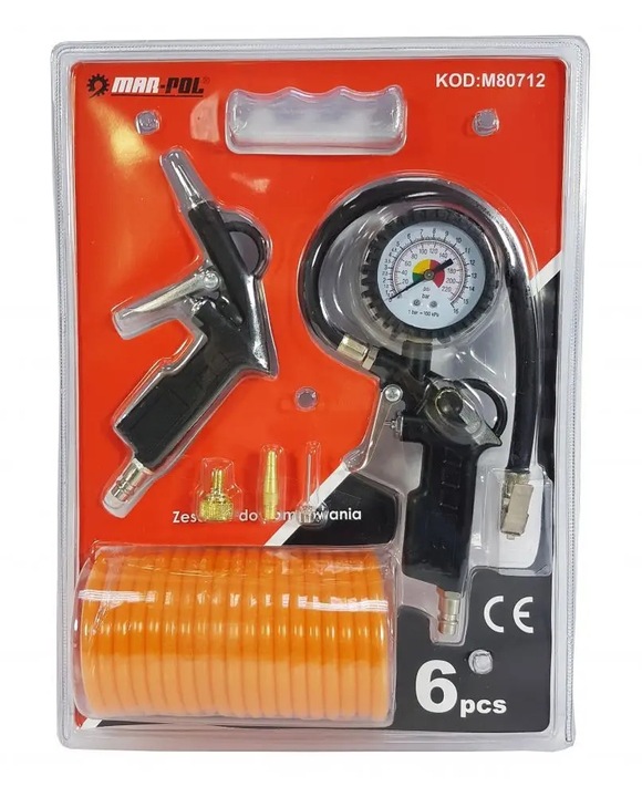 PISTOLET DO POMPOWANIA KÓŁ PRZEDMUCHIWANIA ZESTAW