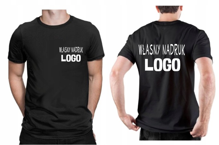 KOSZULKA Z WŁASNYM NADRUKIEM NAPIS LOGO TEKST M