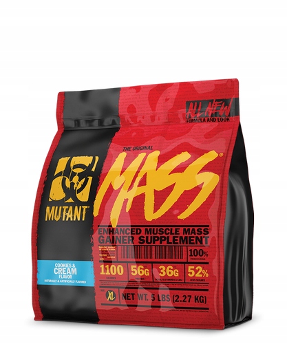 PVL MUTANT MASS NEW 2270g GAINER MASA SIŁA 2,3kg WEGLOWODANY ZLOZONE BIAŁKO