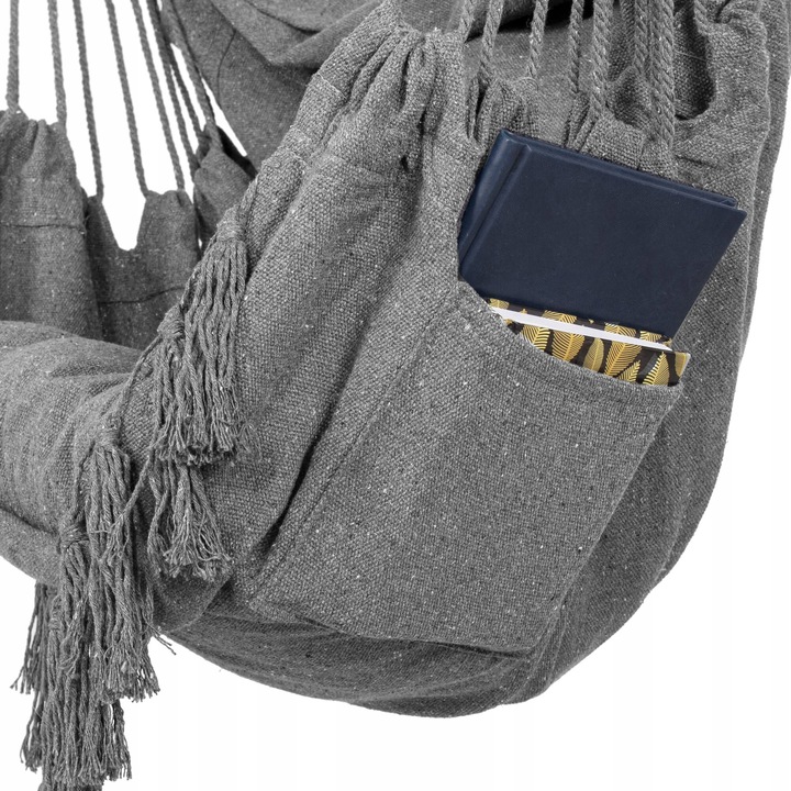 KRZESŁO BRAZYLIJSKIE HAMAKOWE WISZĄCE HUŚTAWKA HAMAK FOTEL PODUSZKI BOHO