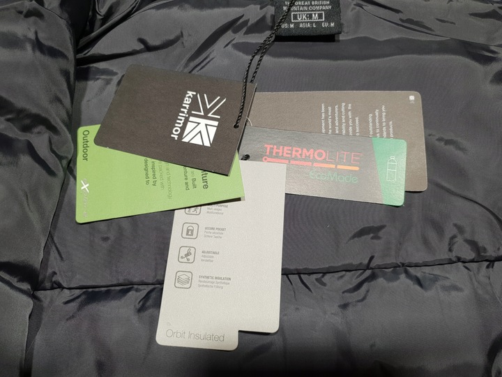 KARRIMOR czarna kurtka pikowana jesień/zima XL