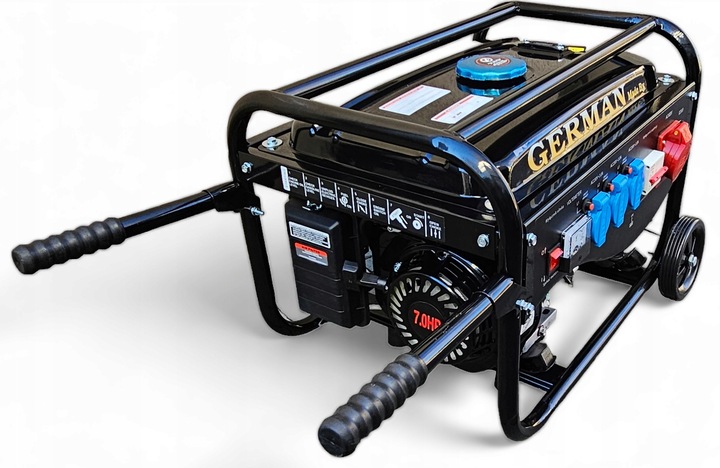 AGREGAT PRĄDOTWÓRCZY A8 5,2kW KOŁA MIEDŹ prądu AVR+ MIEDZIANY STOJAN GERMAN