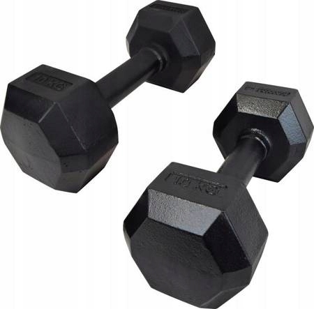 ŻELIWNA HANTLA HEXAGONALNA HEX 2x10 KG ZESTAW