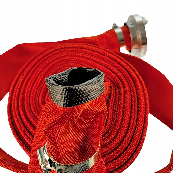 WĄŻ STRAŻACKI WZMACNIANY CZERWONY WODY 2" 30M