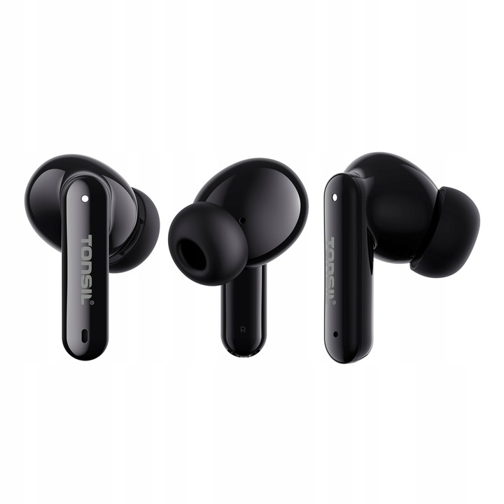 Słuchawki Bezprzewodowe TONSIL T50 BT CZARNE Bluetooth Dokanałowe IPX5 V5.3