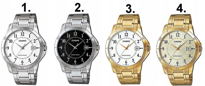 ZEGAREK MĘSKI CASIO VIRION datownik stalowy + BOX + GRAWER