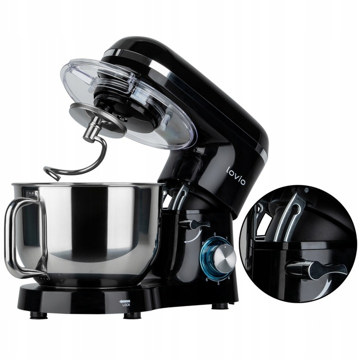 Robot kuchenny MIKSER PLANETARNY Z MISĄ 6,2L 1900W MOCNY TRWAŁY AKCESORIA