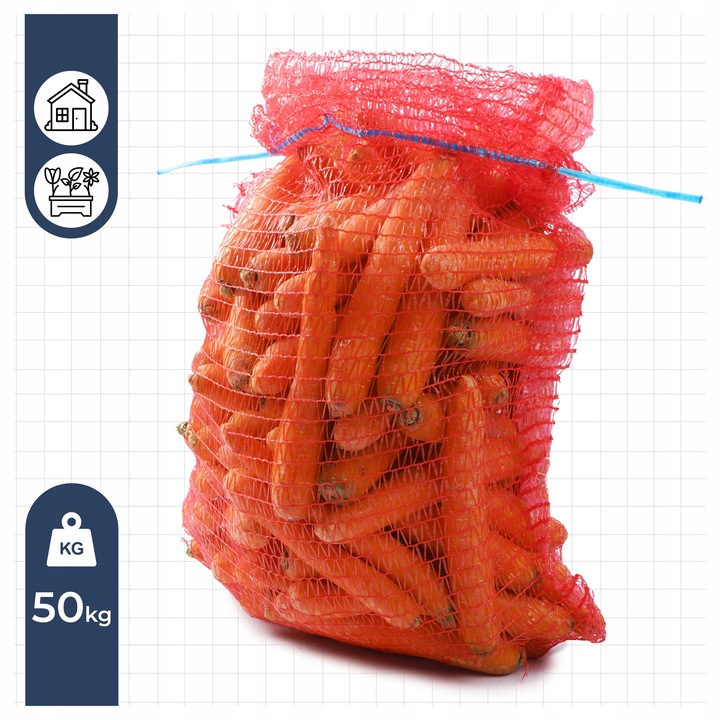 WOREK RASZLOWY 50 KG 60X110 WORKI RASZLOWE POMARAŃCZOWE Z ZACIAGIEM 50 SZT
