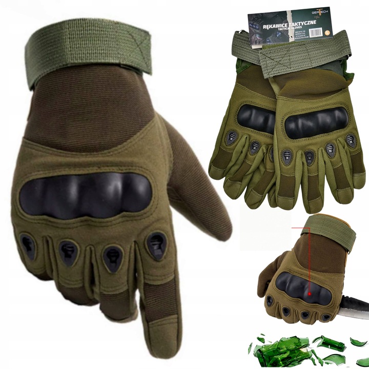 RĘKAWICE TAKTYCZNE WOJSKOWE Mocne Rękawiczki WZMOCNIONE SURVIVAL GERTECH XL