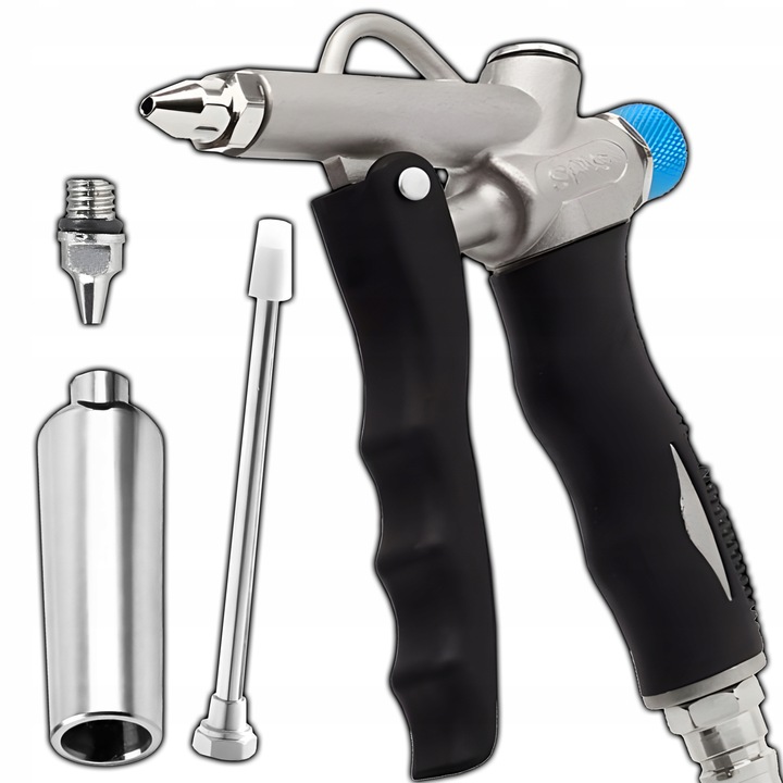 PISTOLET DO PRZEDMUCHIWANIA DYSZA VENTURIEGO REGULACJA PRZEPŁYWU POWIETRZA