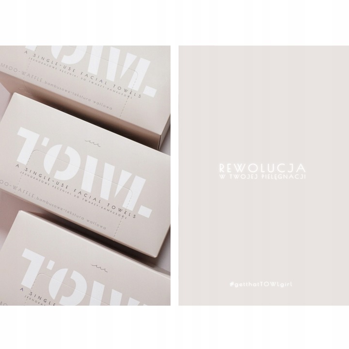 BAMBUSOWE JEDNORAZOWE RĘCZNIKI DO TWARZY 80 szt. - TOWL BAMBOO