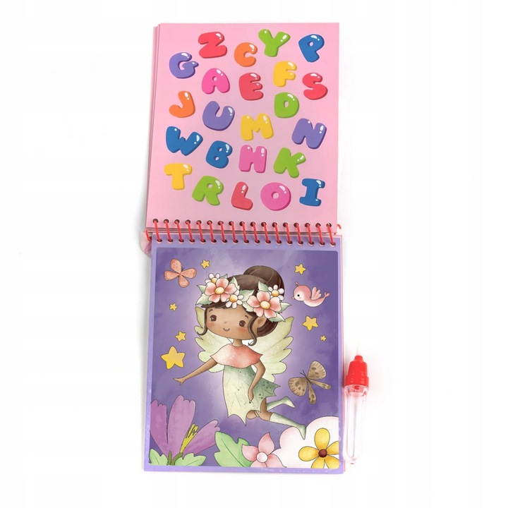 MAGICZNA WIELORAZOWA KOLOROWANKA WODNA 6 ARKUSZY PISAK DO KOLOROWANIA KIDEA