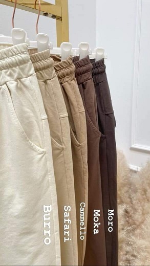 Spodnie Włoskie Wiya Bawełniane z Patką Uni Brązow