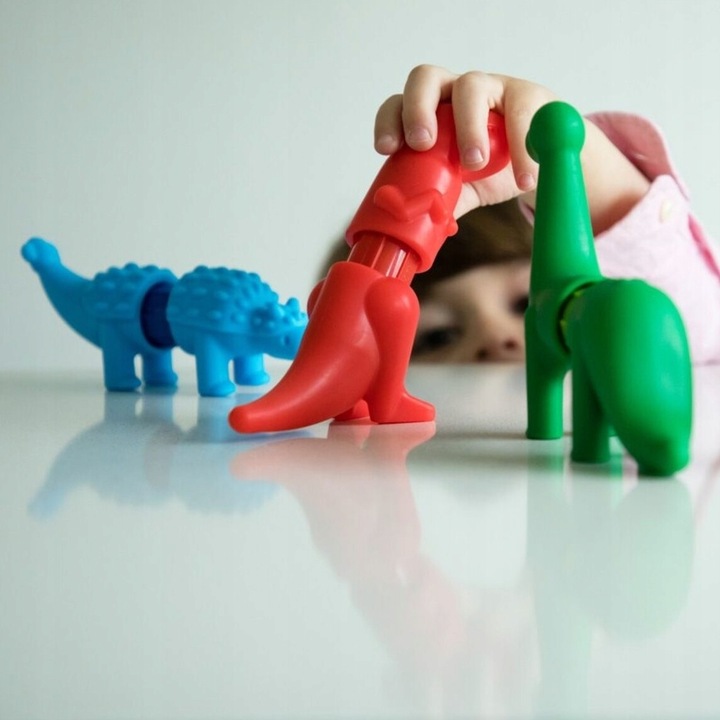 Pierwsze Klocki magnetyczne Smart Max IUVI Games - Dinozaury 14 elementów