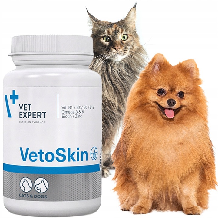 VET EXPERT VETOSKIN - preparat na skórę i sierść dla psów i kotów 90szt